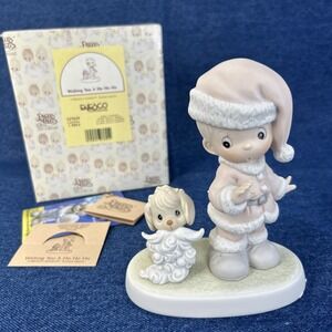 VTG Precious Moments Wishing You A Ho Ho Figurine 1992 Enesco 527629 Santa Xmas
